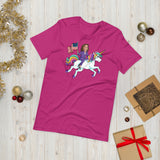 Kamala Harris on a Unicorn - Magenta T-Shirt