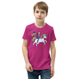 Kamala Harris on a Unicorn Kids T-Shirt