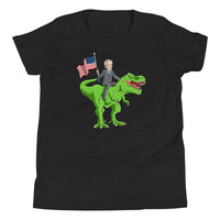 Joe Biden on a T-Rex Kids T-Shirt
