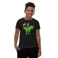 Joe Biden on a T-Rex Kids T-Shirt